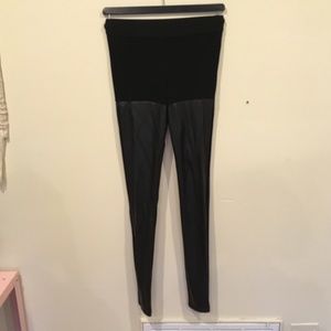 Aritzia vegan leather leggings Black